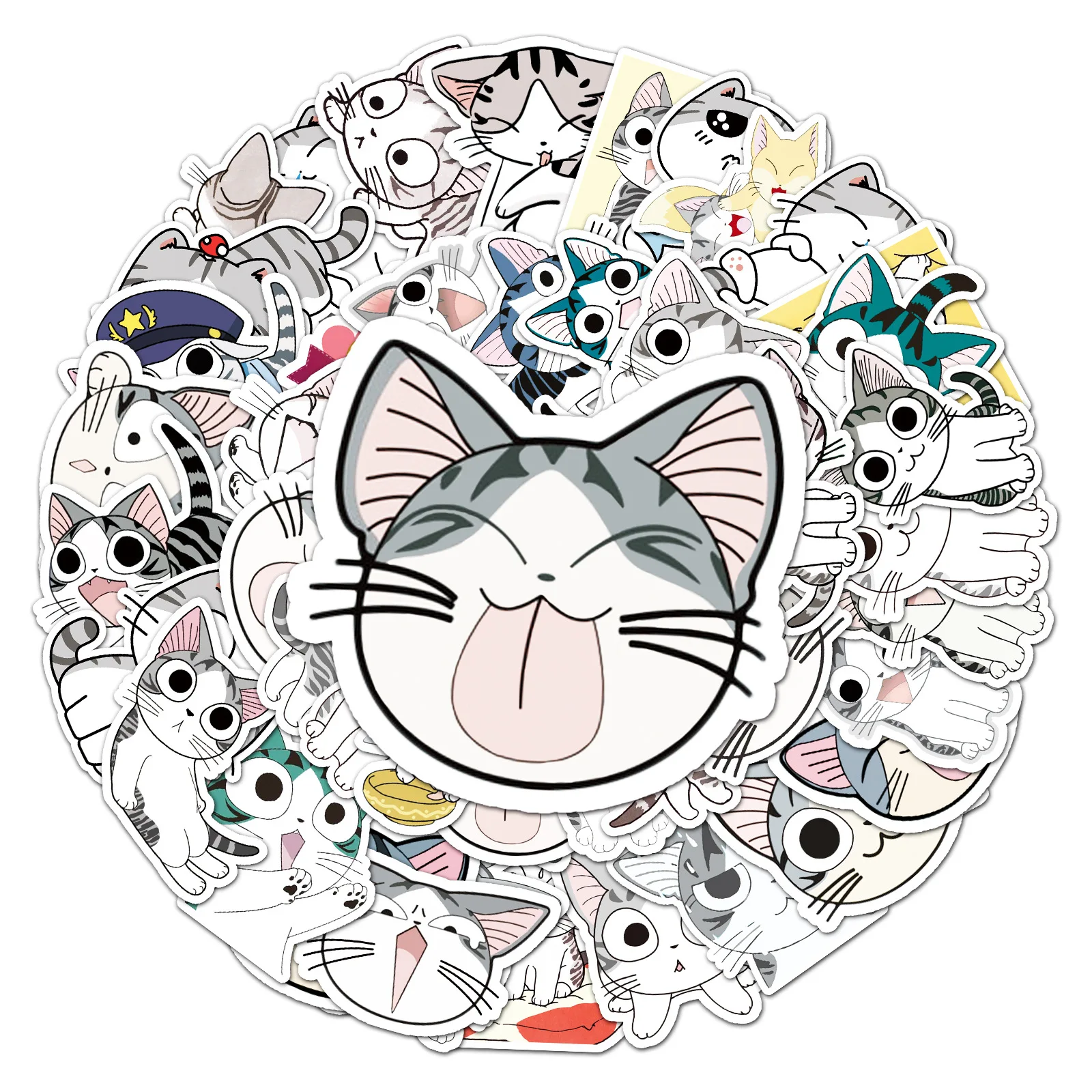 53 Uds. Pegatinas impermeables de Anime Chi's Sweet Home Manga dibujos animados Kawaii gato gatito grafitti dibujo decoraciones para garabatos