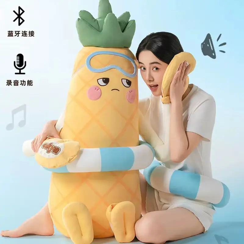 Okya Pineapple King Sleeping Plush Patting Hugging Pillow Ice Silk Cooling Sensation Soothing Doll Tapping Plushie Toy