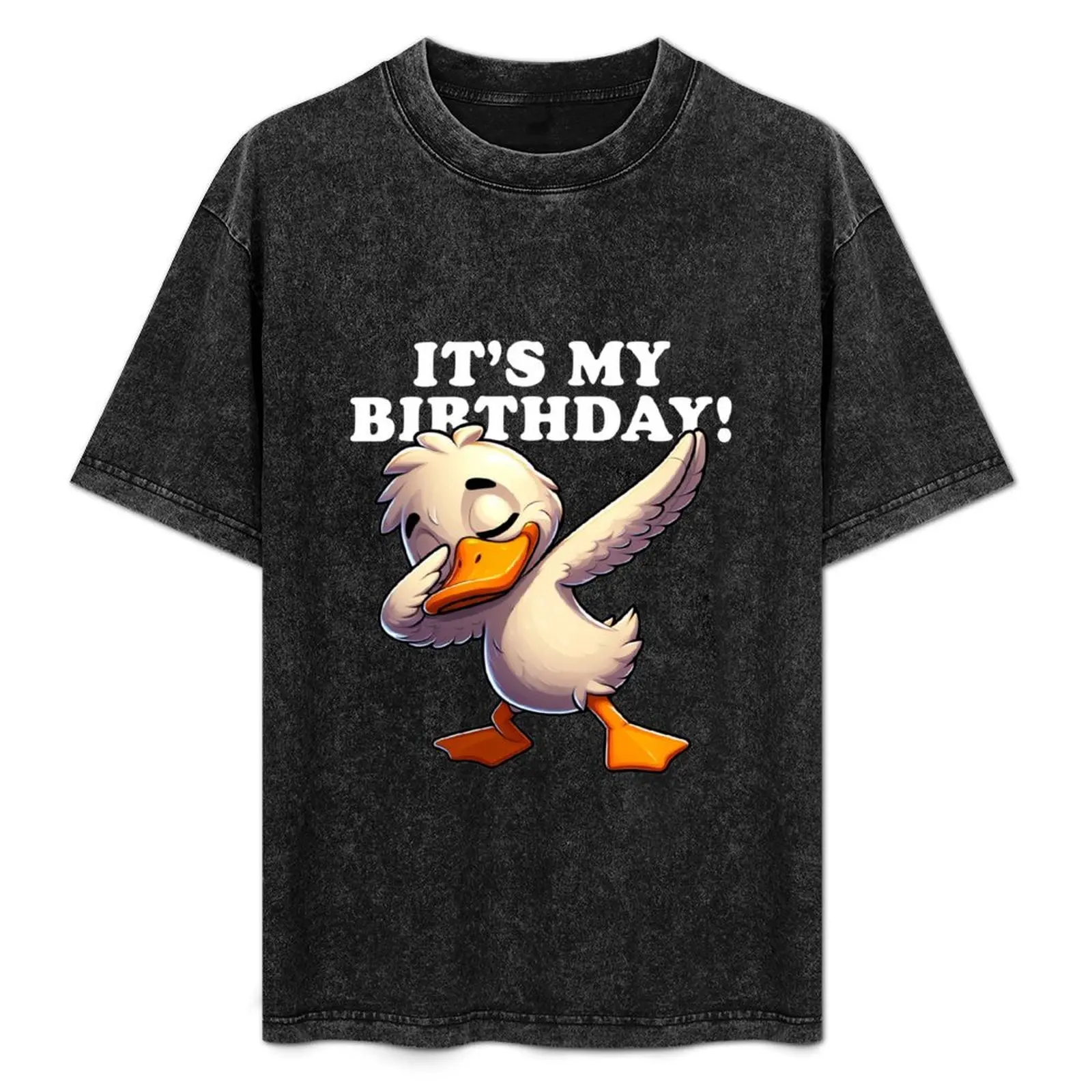 It's My Birthday Dabbing Duck for Kids Boys Girls Dabbing Duck - T-Shirt Trendy Casual Short Sleeve Shirt