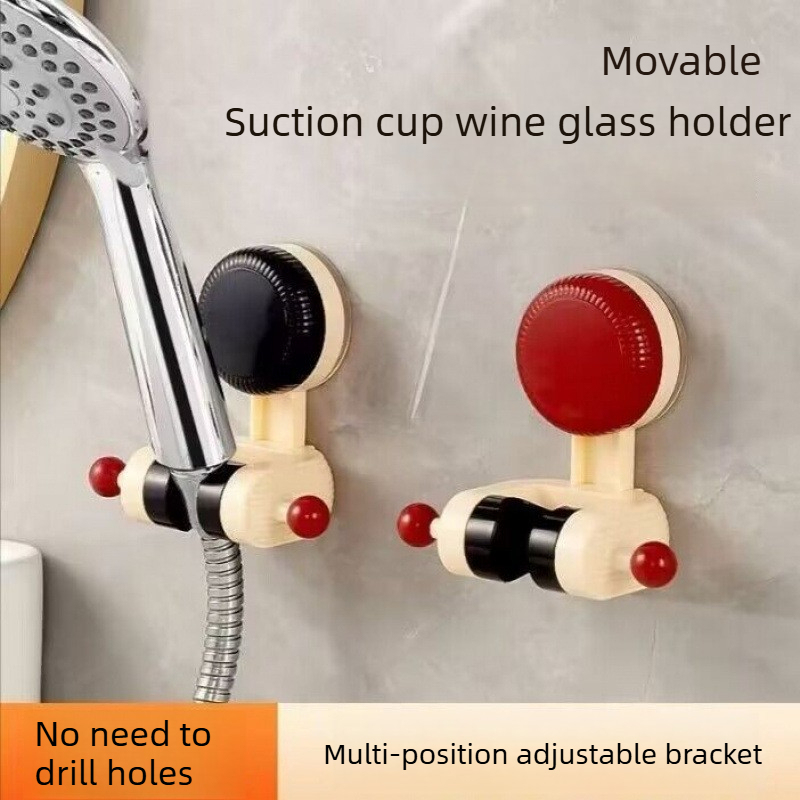 Suction Cup Shower Head Holder Adjustable No Drill Bathroom Mount for Home 