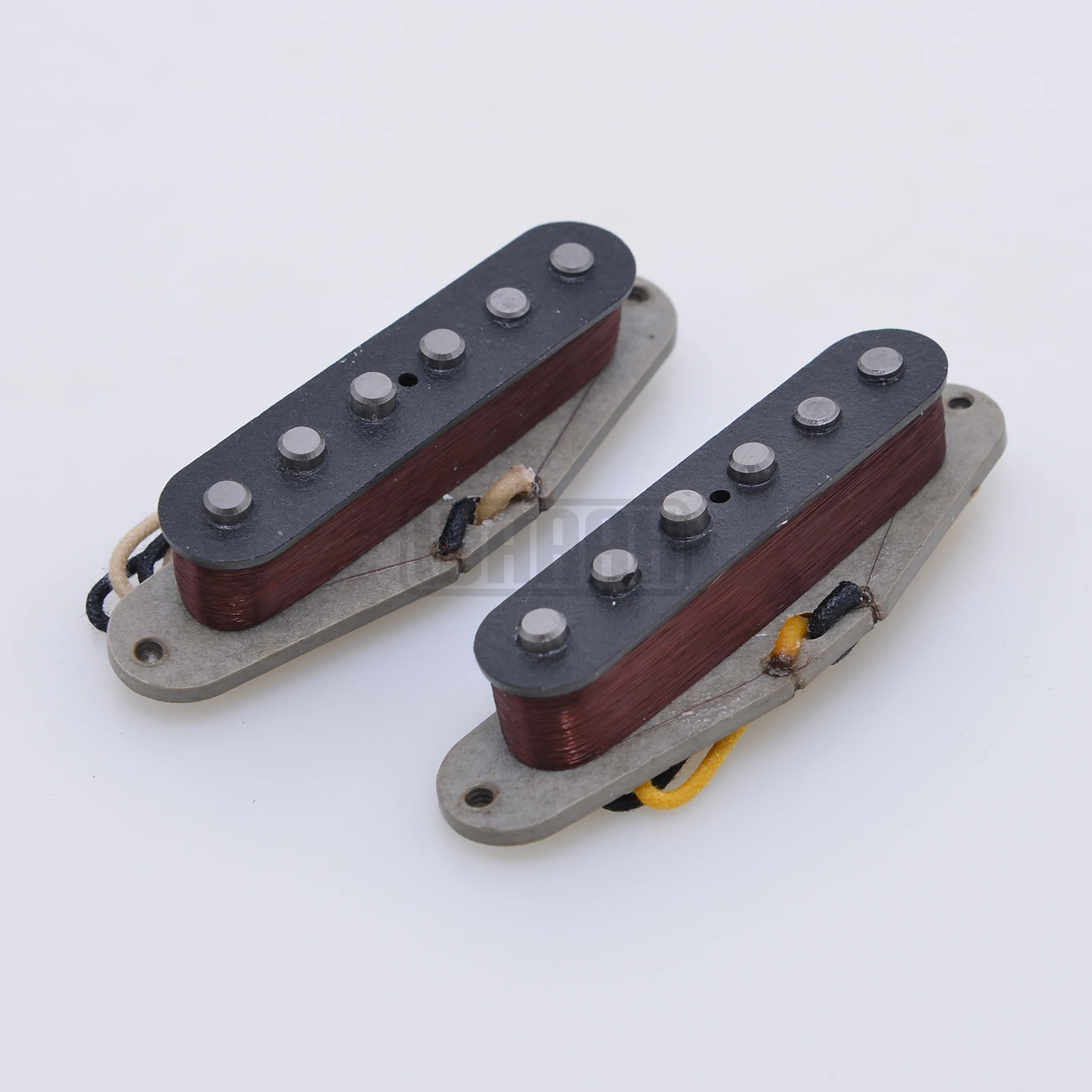 Vintage Waaah V70 SSS Handwound Alnico 5 Single Coil Guitar Pickups Grey Bottom Plate HSS Double Coil Pickup Guitar Parts