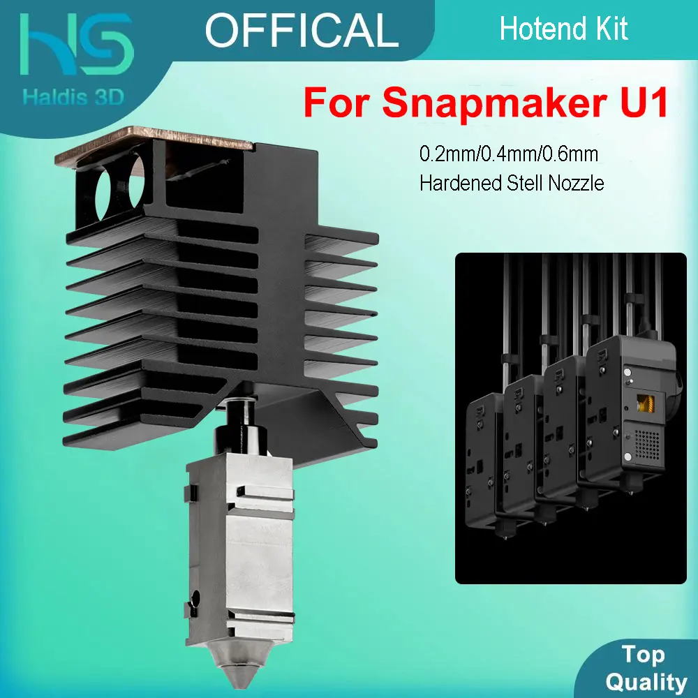 

For Snapmaker U1 Hotend Kit High Quality Hardened Stell Hot End Kit For Snapmaker U1 0.2/0.4/0.6mm 3D Printer Replacement Parts