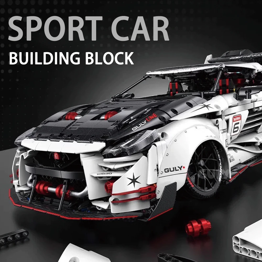 Technische GTR Racing Sport Auto Bouwsteen Baksteen Stad Mechanische Snelheid Voertuig Model Speelgoed Voor Kinderen Verjaardagscadeau MOC