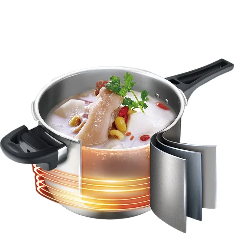 Stainless Steel Pressure Cooker for Gas and Induction Cooktops with Safety Features Durable and Efficient Pressure Cooker