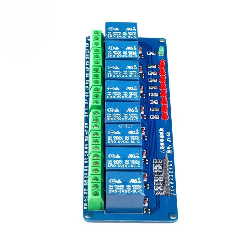 10 pcs/pack 8-Way Relay Module 5V Relay Driver Module, 8-way Relay Control Board PLC Low Level