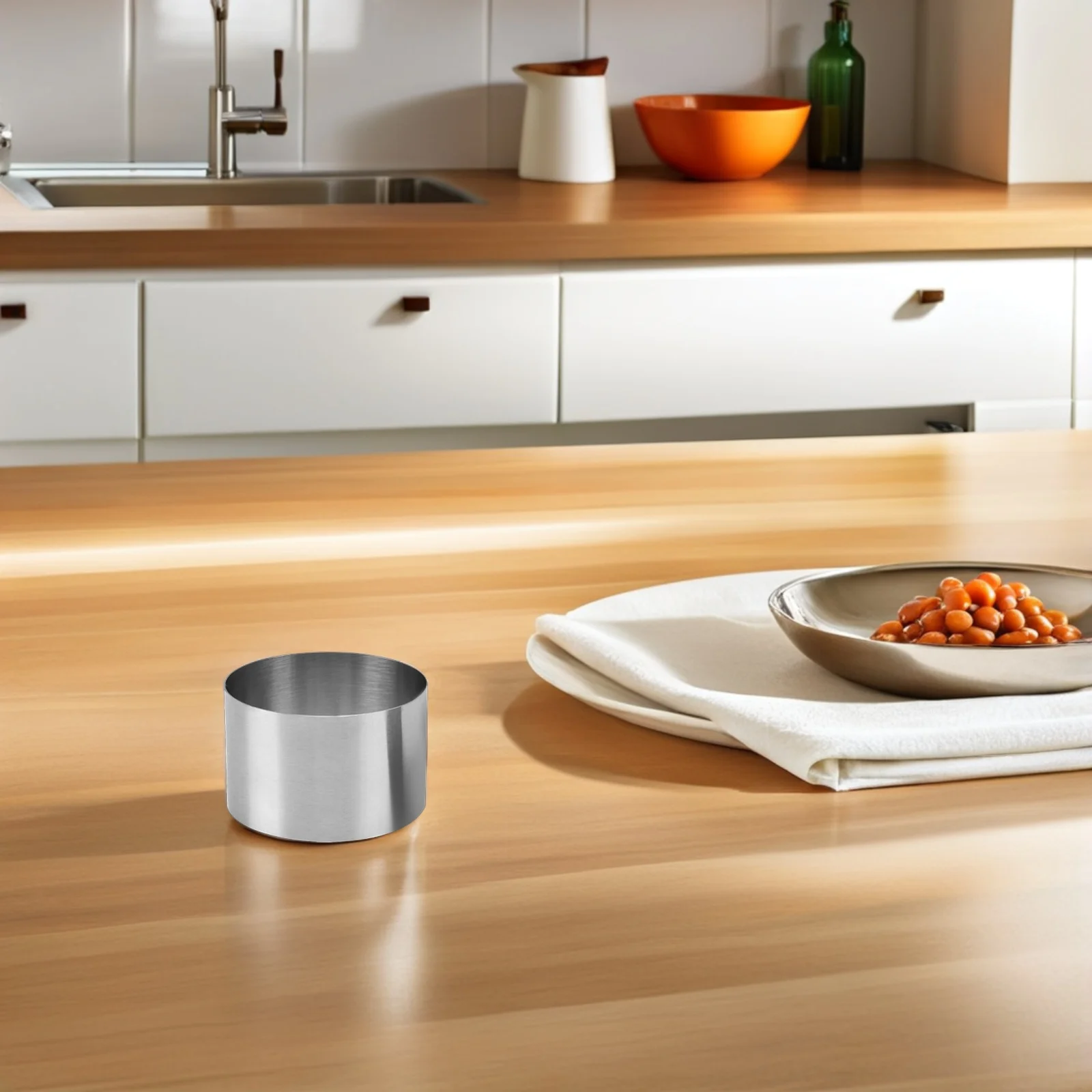 

8Pcs Metal Cake Molds Round Stainless Steel Baking Rings 8Cm for Mousse Tiramisu Chiffon Cake Easy Release Dishwasher Safe