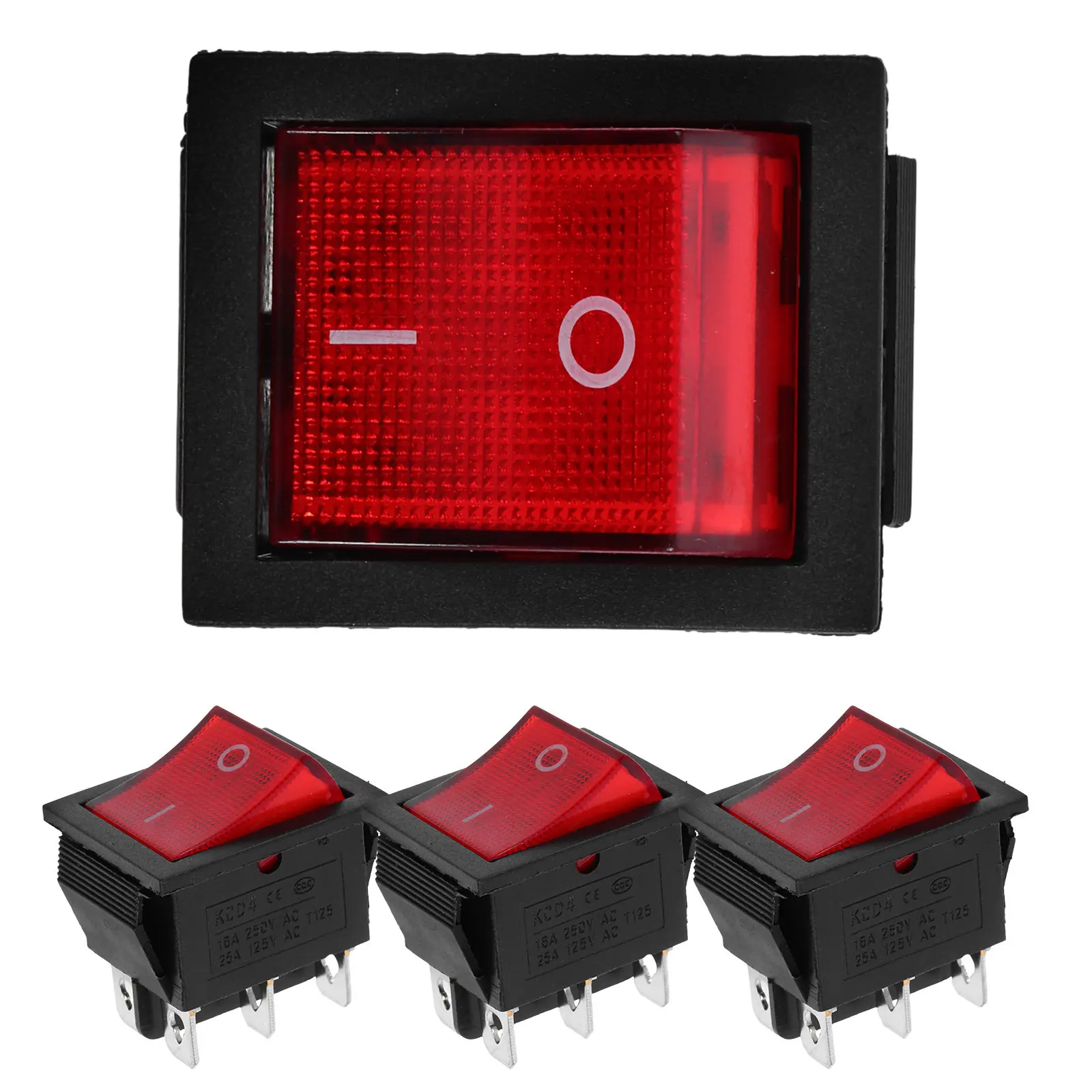 4Pcs Generator Control Rocker Switch High-Performance Easy-Install Engine Stop Switch Panel Use Manual Engine Stop