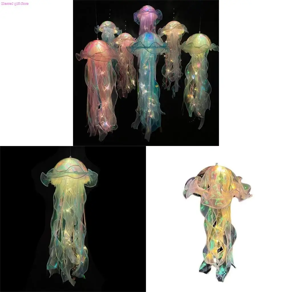 D0JC Jellyfish Lantern LED Hanging Lamp Decoration LED Night Light Toy for Home Decor