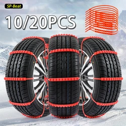 10/20 piezas cadenas de neumáticos de coche, bridas antideslizantes para nieve de invierno, bridas para cables de neumáticos de nieve para exteriores, cadena antideslizante, accesorios de emergencia