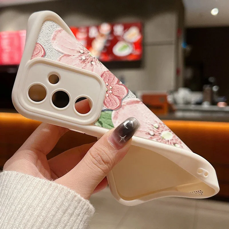 Phone Case For iPhone 16 Case iPhone 15 14 13 12 11 Pro Max Mini XR XS X 7 8 Plus Oil Painting Flower Soft TPU Shockproof Cover image 4