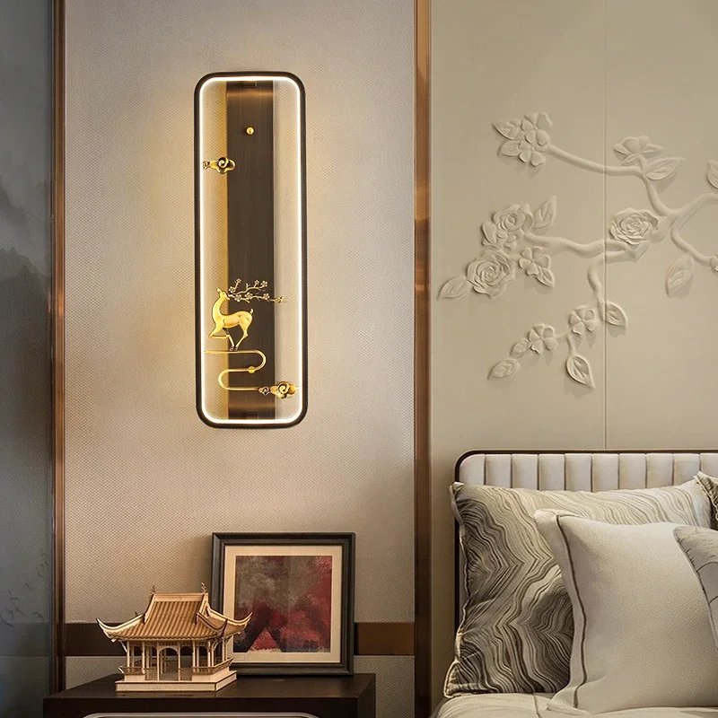 SEAN ทองเหลืองโคมไฟ LED โมเดิร์นหรูหรา Sconce ตกแต่งภายในห้องนอนห้องนั่งเล่นข้างเตียง Corridor Lighting