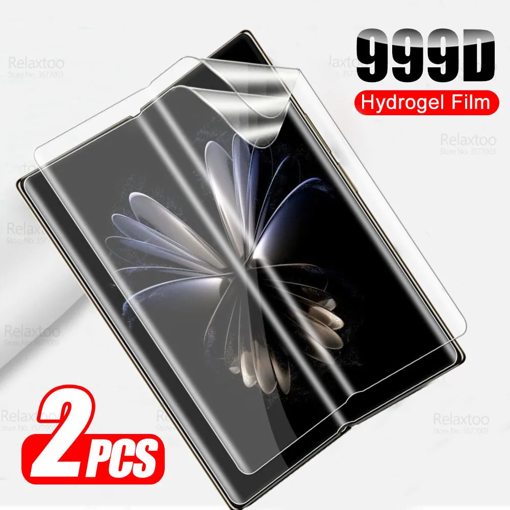 Гидрогелевая пленка для Xiaomi Mix Fold 2, 2 шт., изогнутая мягкая защитная пленка для Xiaomi Xiaomy MixFold2, складная стеклянная защита для экрана, не стекло