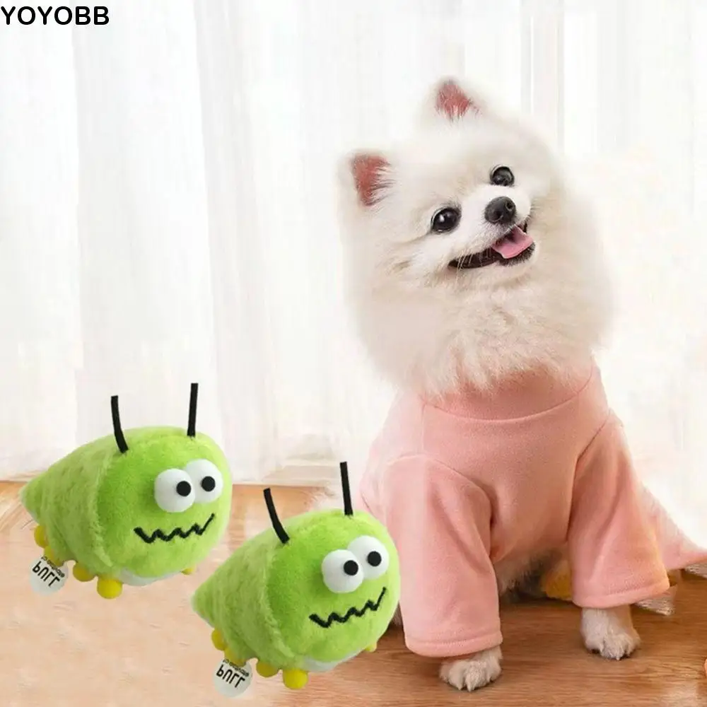 

2Pcs Funny Soft Cat Worms Mint Toys Interactive Teething Cat Sound Toys Bite-Resistant Chewing Cat Toys for Pets