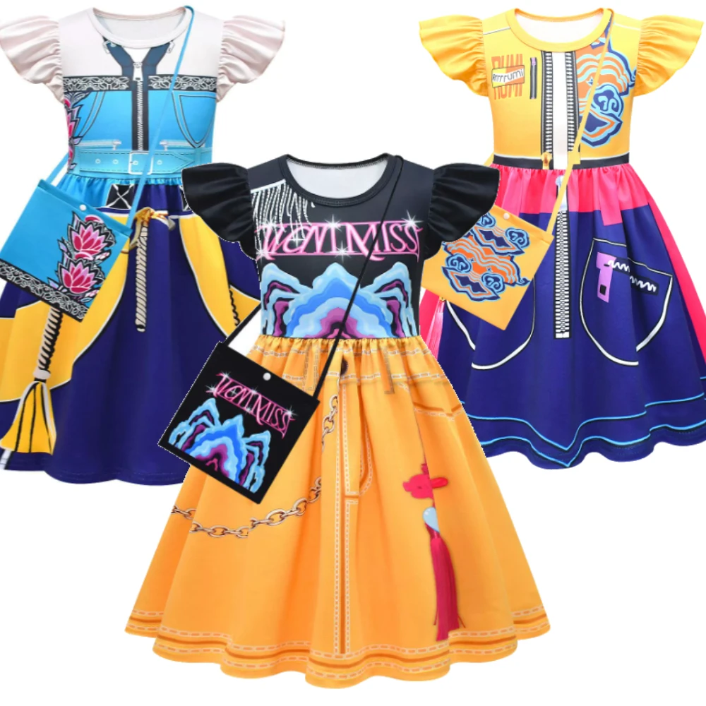 

Anime K-Pop Demon Hunters Cosplay Costume Kids School Party Mira Rumi Zoey Clothes Halloween Child Birthday Present Girl Dress