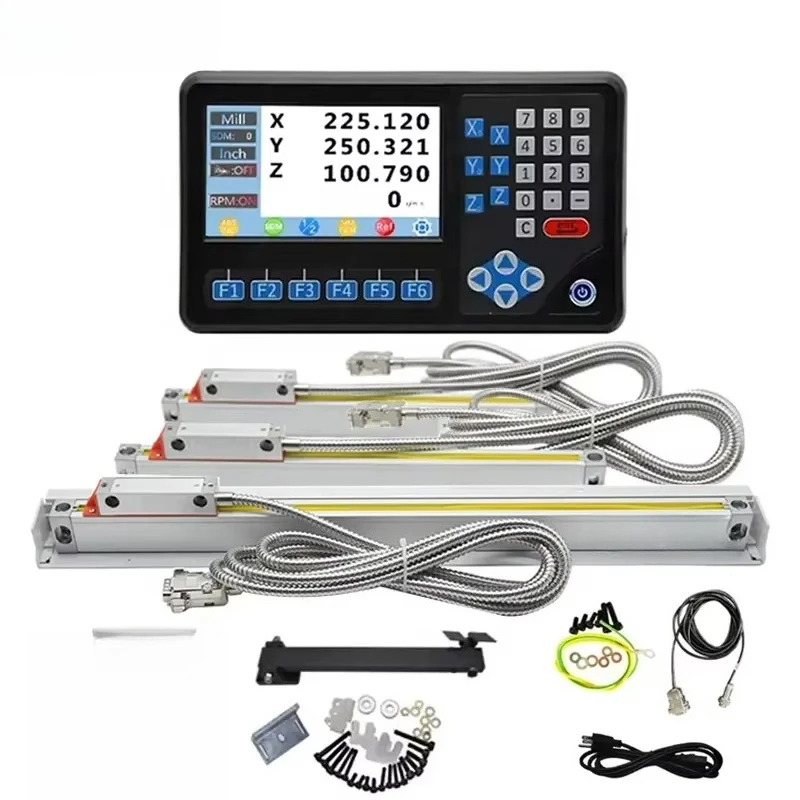 2 Axis /3 Axis DRO Digital Readout Display Linear Glass Scale Encoder Optical Grating Ruler for Lathe Milling Machine