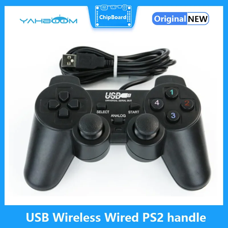 Yahboom USB Wireless Wired PS2 handle support ROS ROS2 robot control