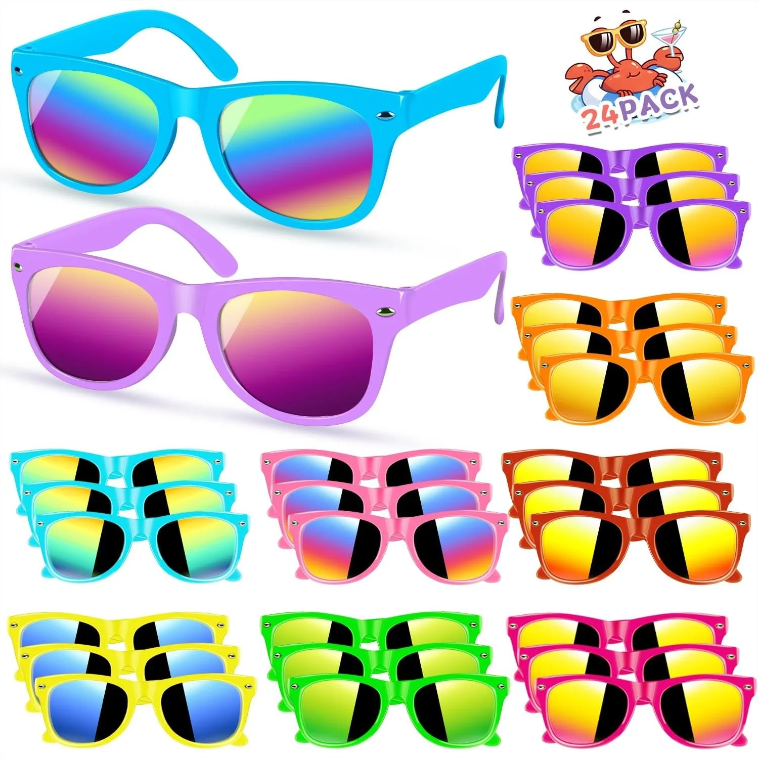 

Kids Sunglasses Bulk With UV400 Protection For Boys And Girls Age 3-8 Party Favor