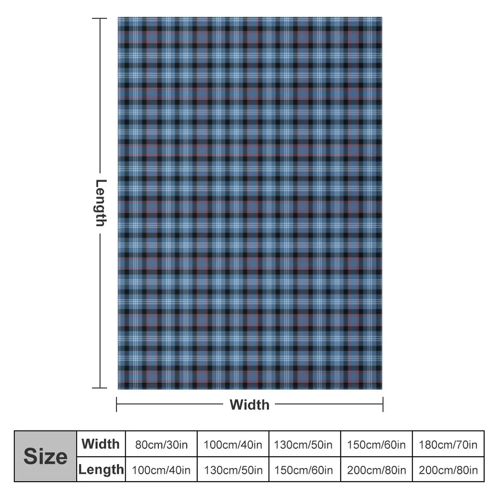 Fitzgerald Tartan Pattern Blue Irish Plaid Throw Blanket Sofas Plush Summer Beddings Blankets