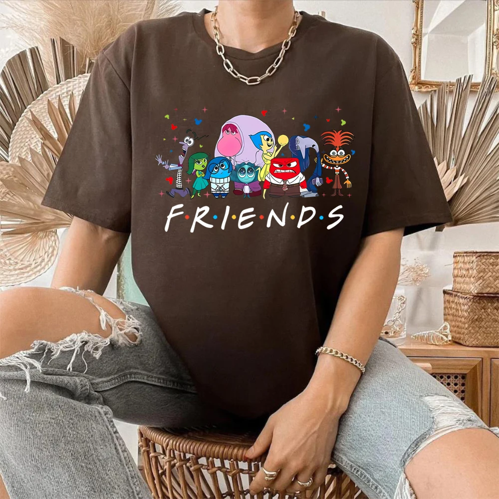 القلق داخل خارج 2 تي شيرت مضحك الأصدقاء مستوحاة القلق الحزن الغضب الجرافيك المحملة الصحة العقلية قميص هالوين ملابس الحفلات #2