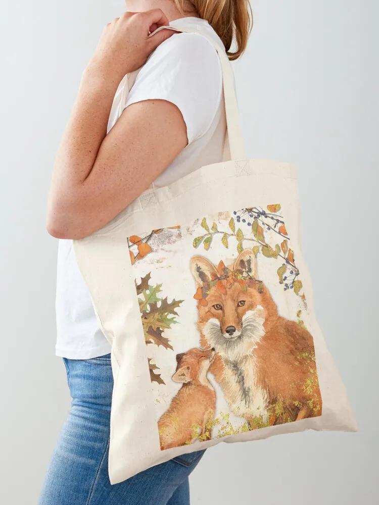 

Fall Fox Tote Bag Women's handbag tote bag woman custom bags Portable shopping bag