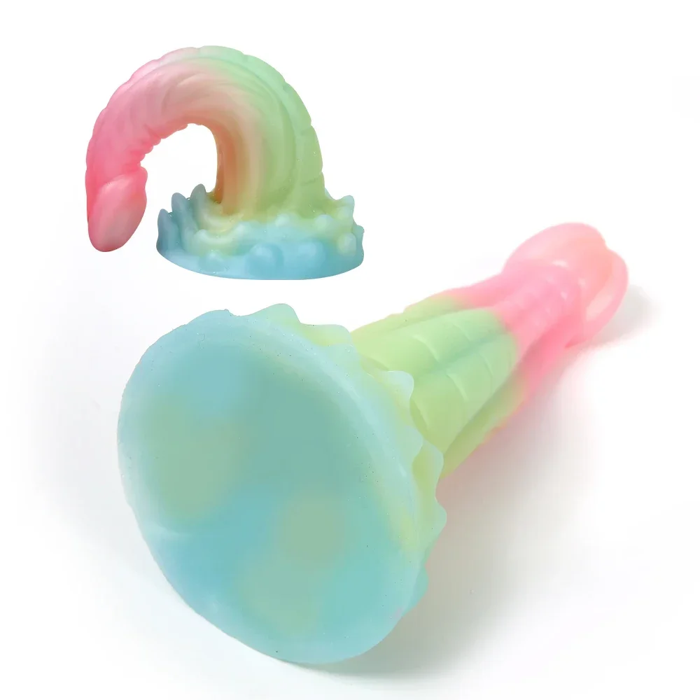 Colored Monster Dildo Anal Plug with Suction Cup Silicone Big Butt Plug Adult Sex Toys for Men Women Anal Vagina Massager Tool