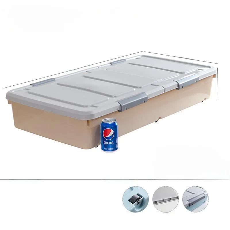 Underbed Storage Box Flat Drawer Style Home Organization Container Large Size Bed Base Storage Box Medical Kit Plastic Material image 3