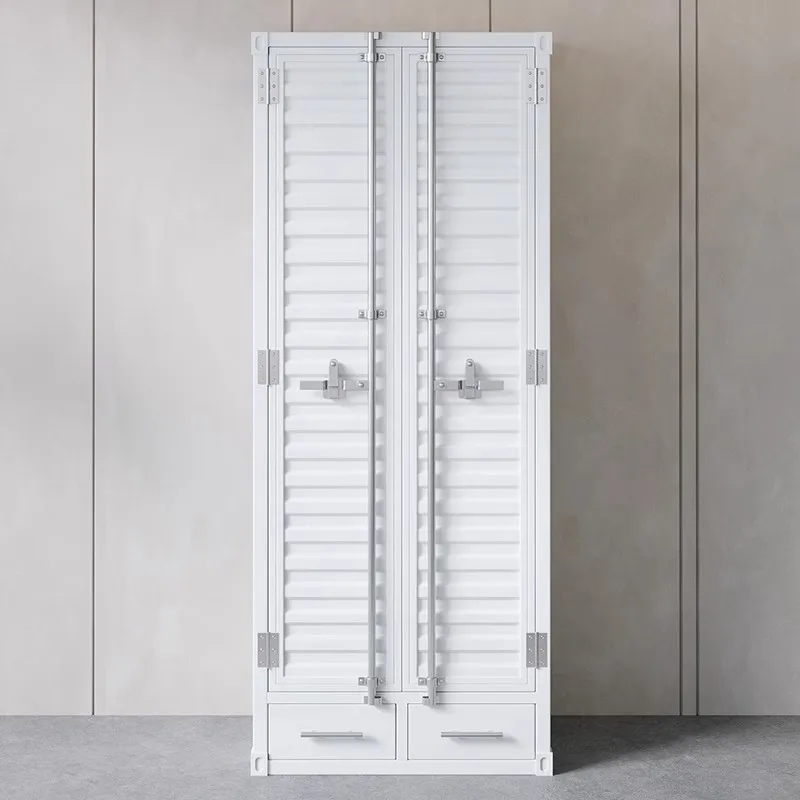 X-S Industrial style wrought iron storage cabinet wardrobe creative home bedroom wardrobe HG