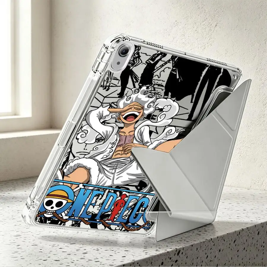With Pen Slot Cover Tablet Case For Samsung Galaxy Tab A9 Plus S10 Lite S9 Plus S7 FE A8 S8 A11 O-One Piece Luffy 5 Gear