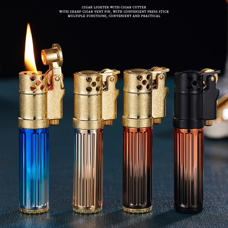 

2026 Новая компактная портативная зажигалка с креативным градиентом в стиле ретро, высококачественный подарочный аксессуар для сигарет