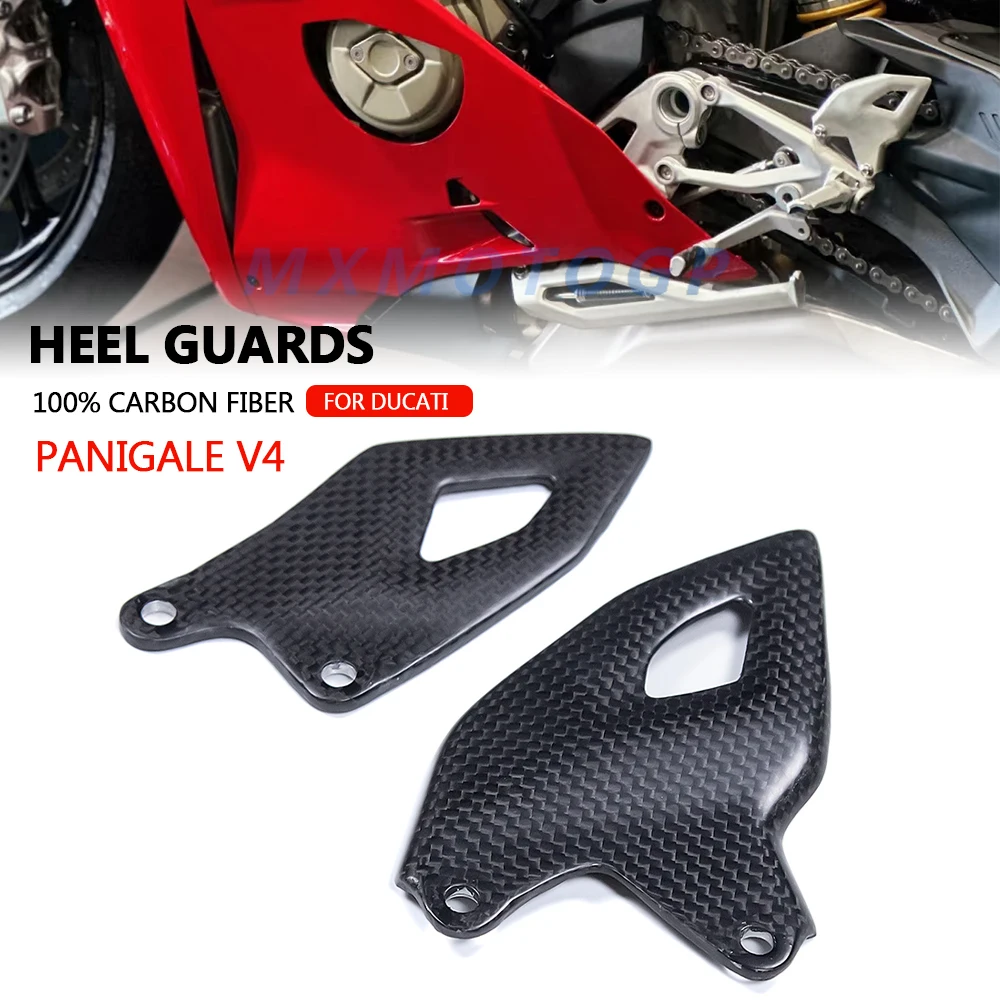 

For Ducati Panigale V4 2025 100% Carbon Fiber Heel Guards Fairings Motorcycle Accessories