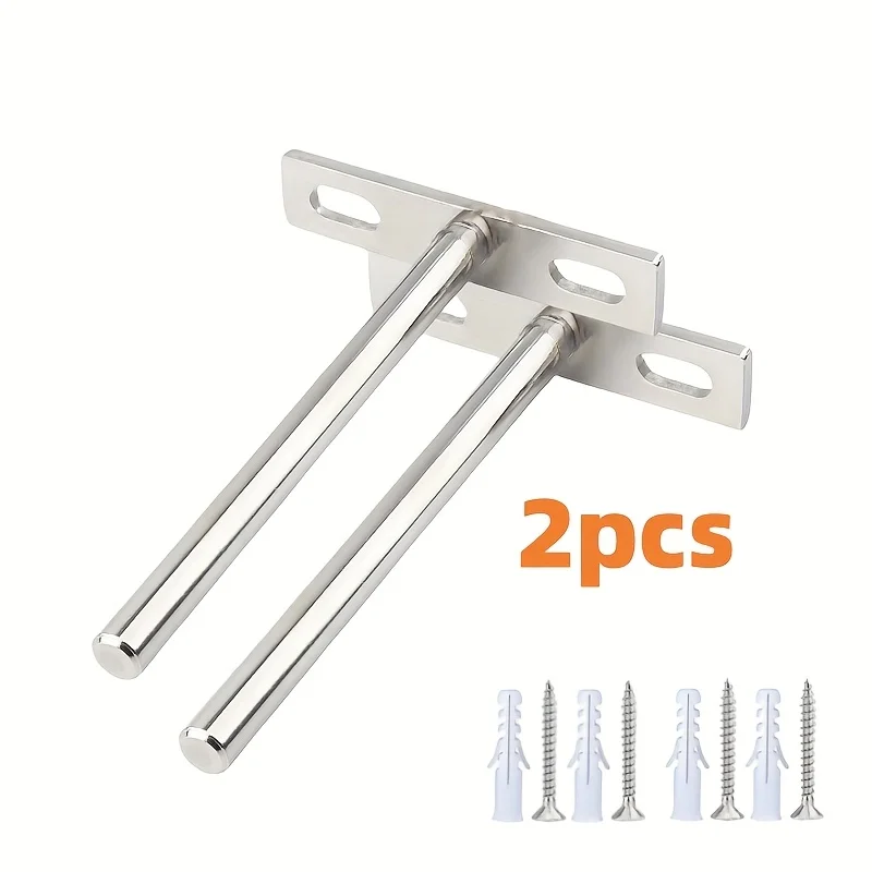 2pcs T-Shaped Invisible Shelf Bracket Hidden Suspension Shelf Bracket Thickened Hidden Bookshelf Wooden Board Fixing Rack