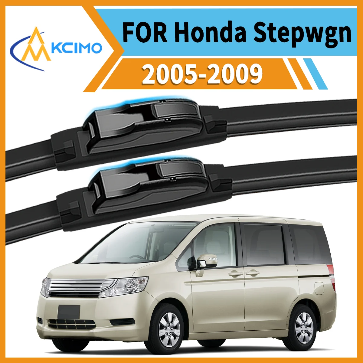 

Max Visibility Max Safety 2PCS Wiper Blades for Honda Stepwgn RG 2005–2009 All-Season Performance Easy Install Durable Rubber