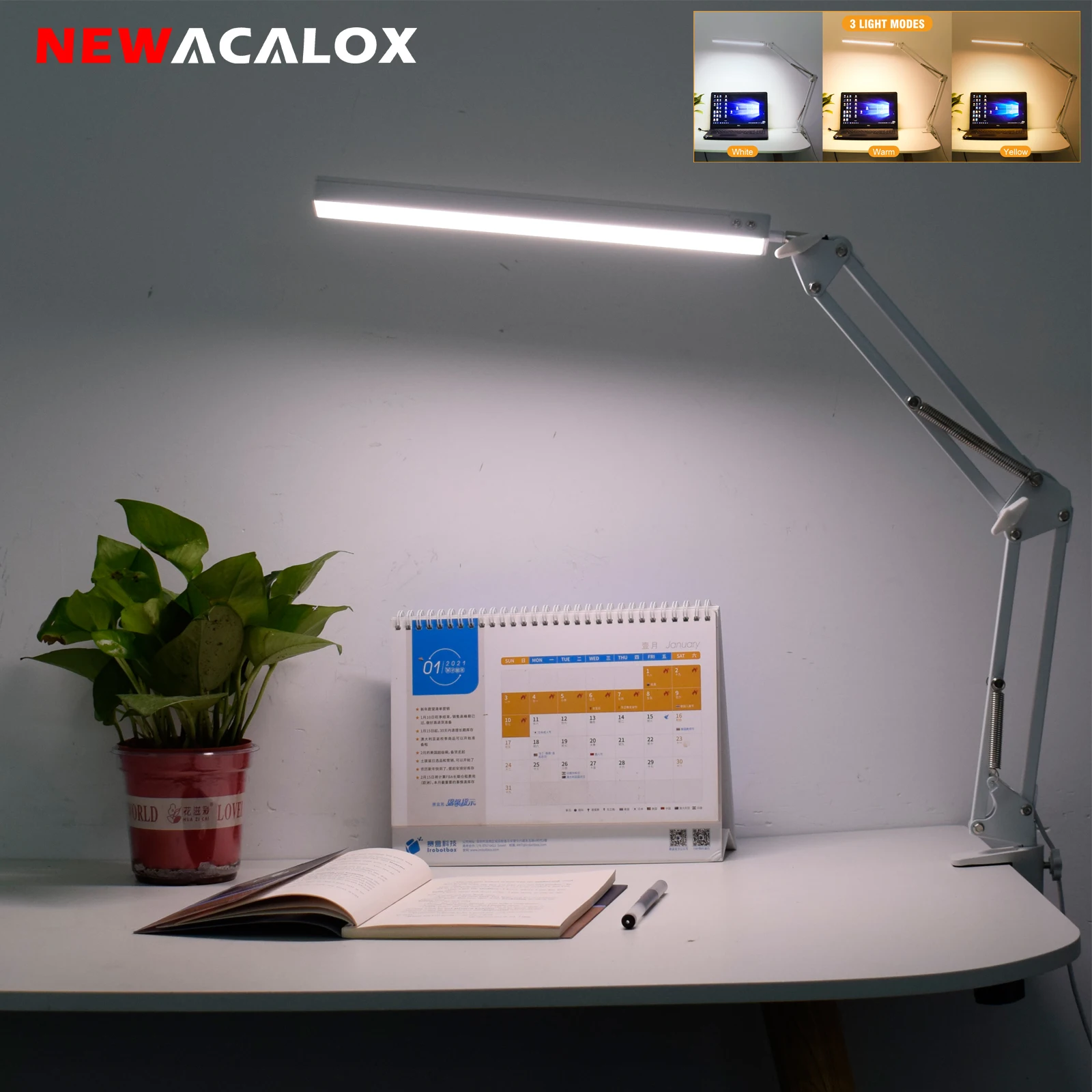 

LED Desk Lamp Desk Light for Home Office Architect Light Table Lamp Clamp Lamp with Memory Function for Drafting Reading Study