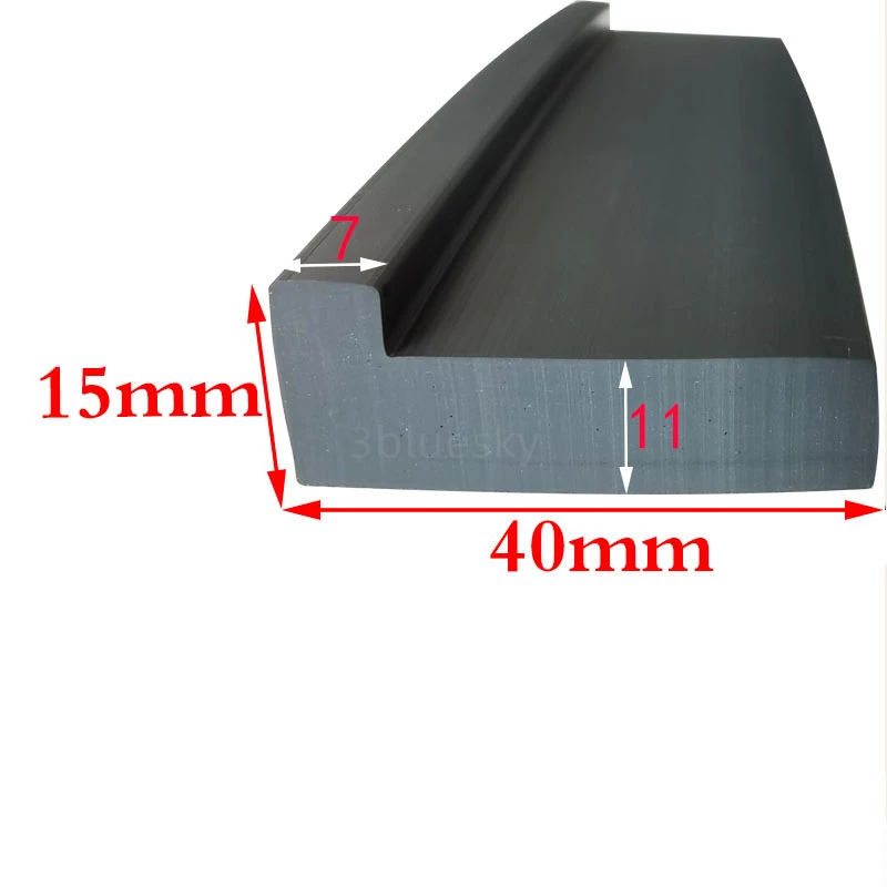 Custom Rubber L Strip Angle Corner Protecor Edge Encloser Shield Collision Avoidance Gasket 15x40mm Black