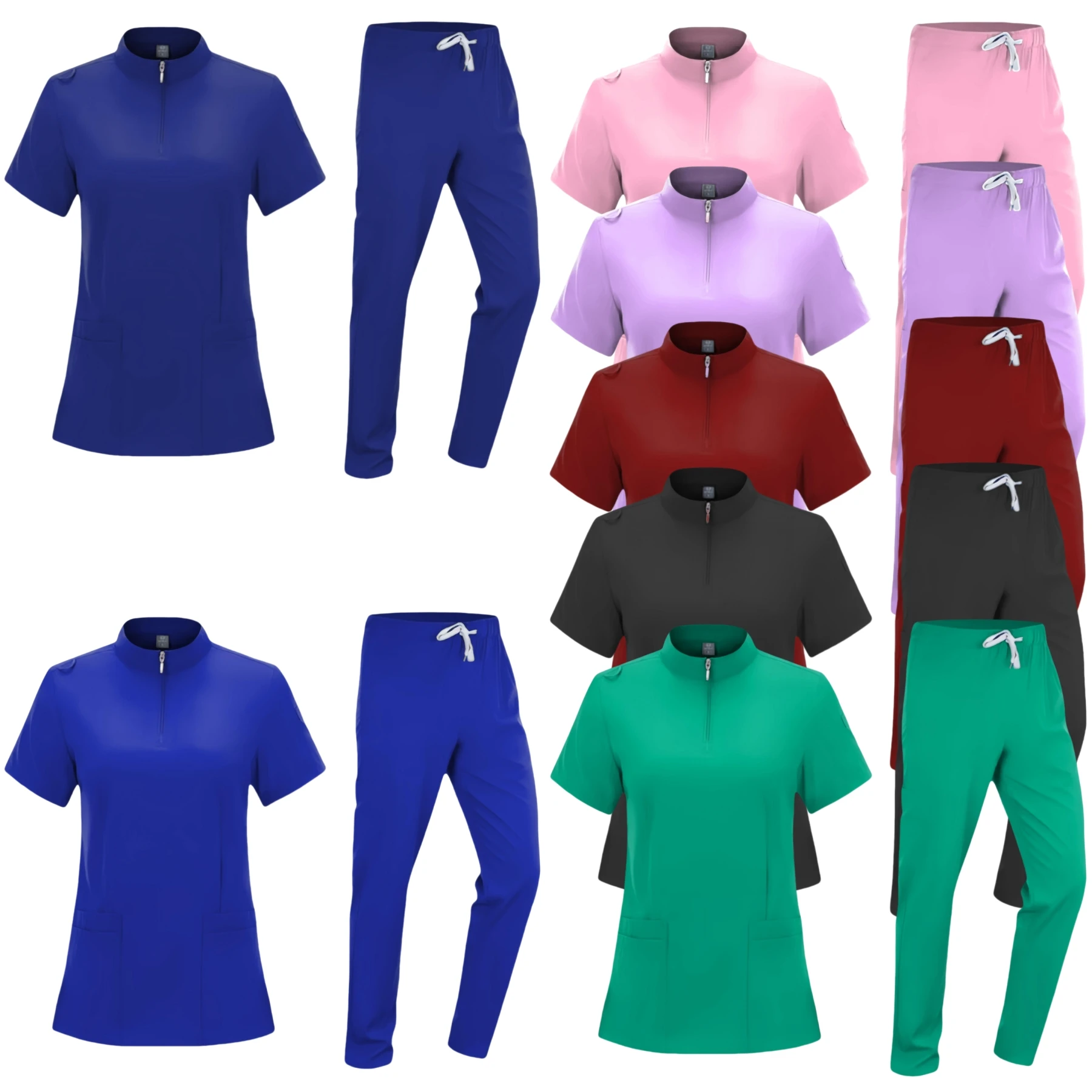 

Short Sleeved Hospital Doctor Uniforms Spa Uniforms Dental Clinic Medical Scrubs Suits Pet Grooming Veterinary Nurse Accessories