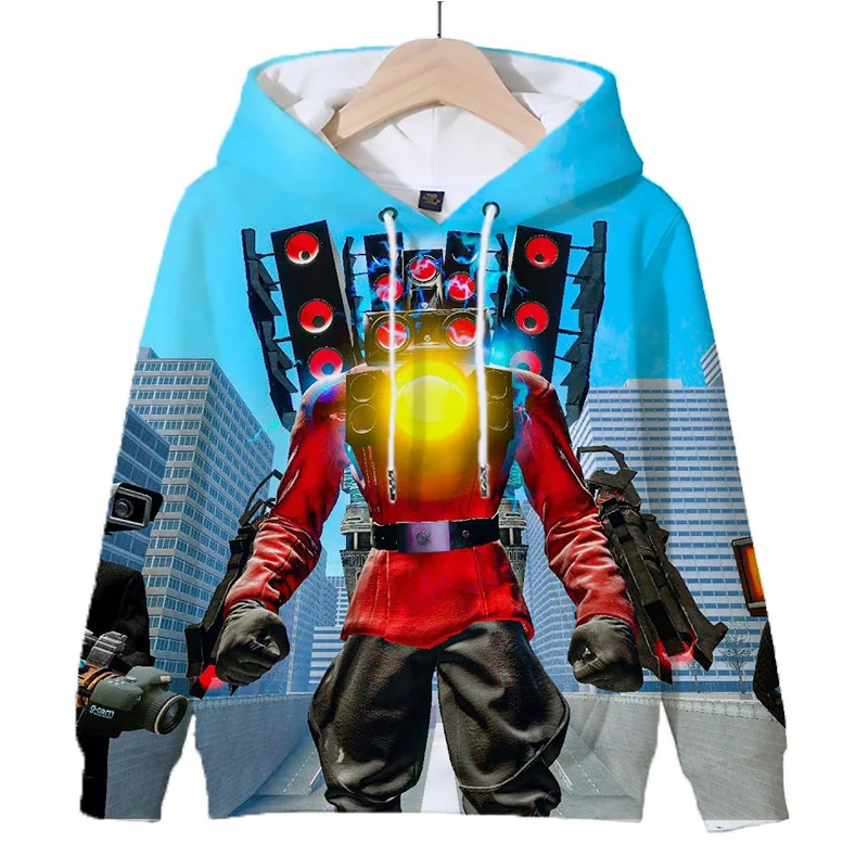 Hot Game Skibidi Toilet Hoodies Cartoon Speakerman Print Sweatshirts Boy Casual Pullover Children Clothes Girls Long Sleeve Tops