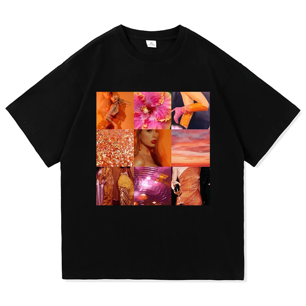 

Новый альбом Футболка The Life of A Showgirl 2025 Ретро Мужская женская одежда Harajuku Высококачественные топы для влюбленных Подарки Хлопковые футболки