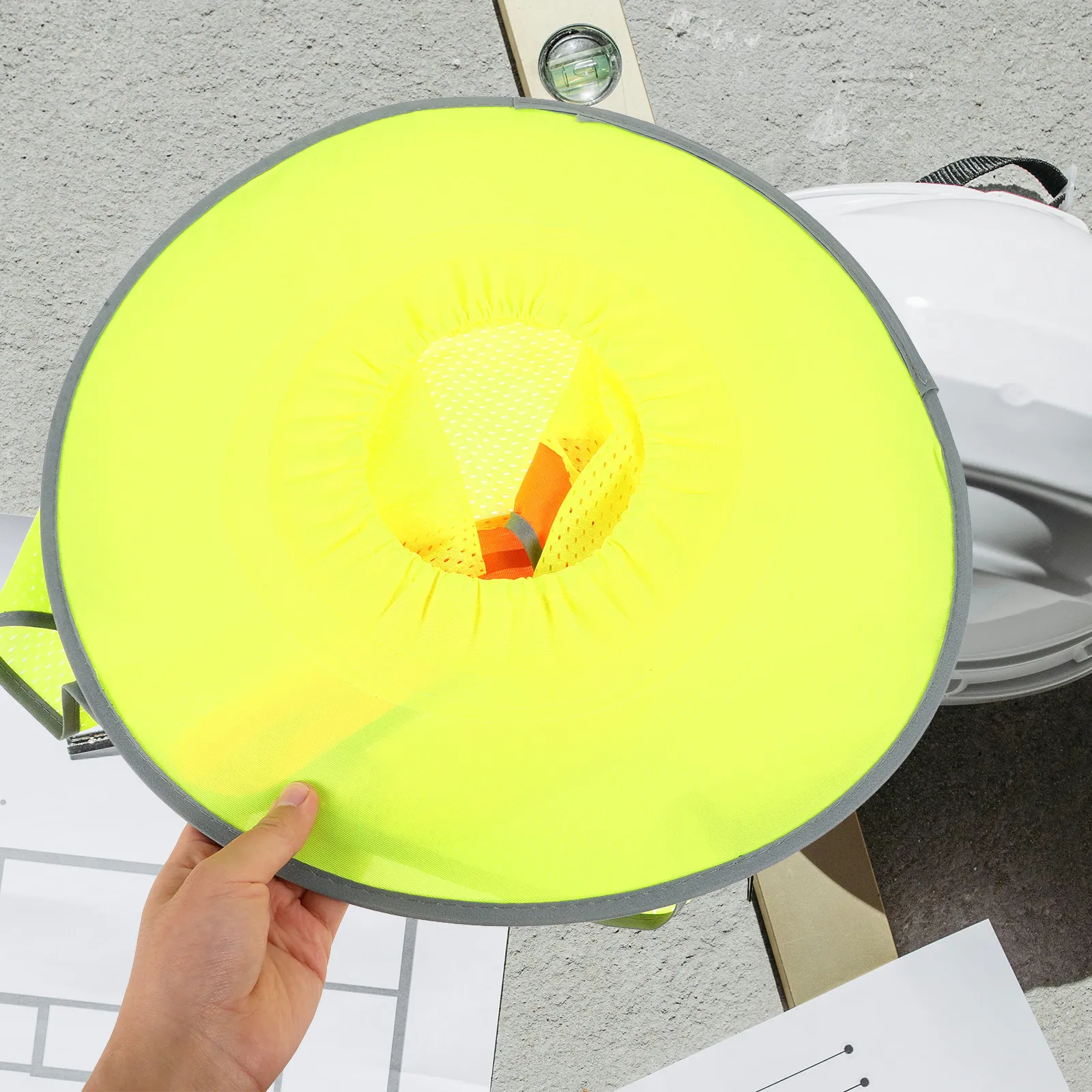 

Construction Safety Sun Shade Full Brim Neck Shield Breathable Hard Hat Visor for High-Visibility Work
