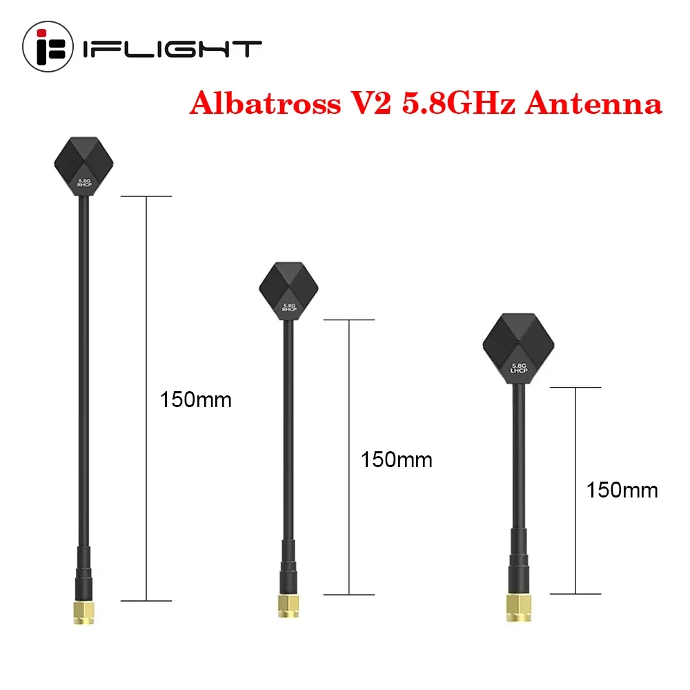 IFlight Albatross V2 SMA 5.8GHz 2.4dBi Antenna LHCP RP SMA / RHCP SMA 60MM/100MM/150MM for RC FPV Racing Drone