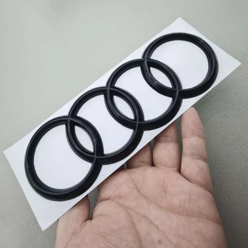 1 قطعة 192 مللي متر 4 خواتم ABS كروم الأسود سيارة جذع شارة شعار مائي شعار ملصق اكسسوارات لأودي A1 A3 A5 A4 S3 S4 TT RS3 RS5