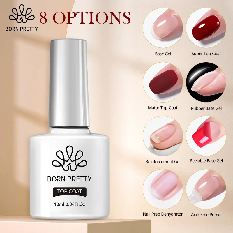 Gel base per unghie funzionali Basic Builder Base Coat Top Coat Gel UV LED Anti-sollevamento a lunga durata Uso domestico QuickCure Autolivellante