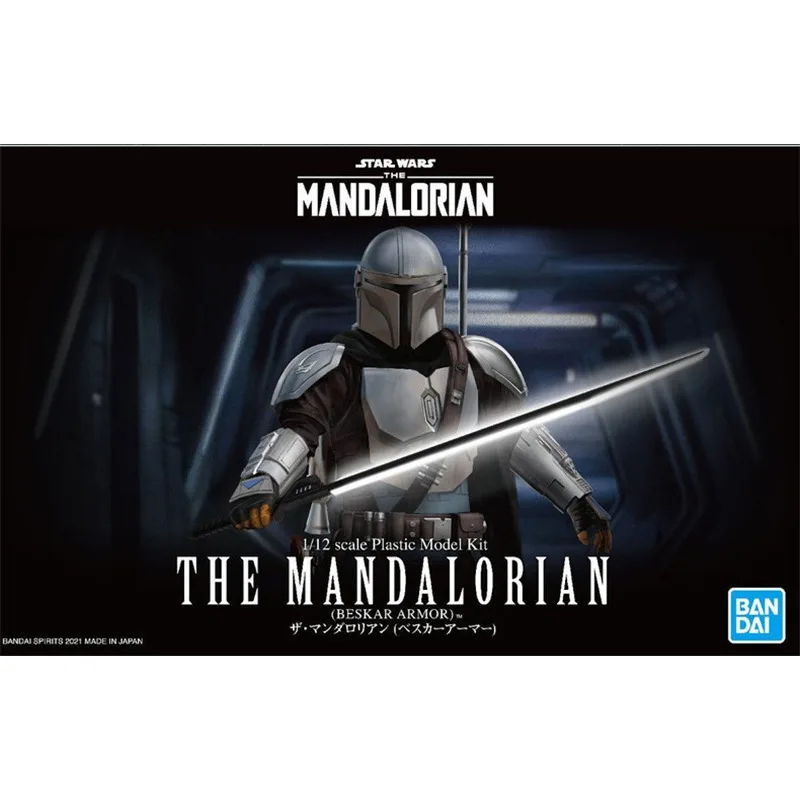 Spot Direct Delivery Bandai Original Star Wars Anime 1/12 THE MANDALORIAN Action Figure Assembly Model Toys Gifts for Kids Gift