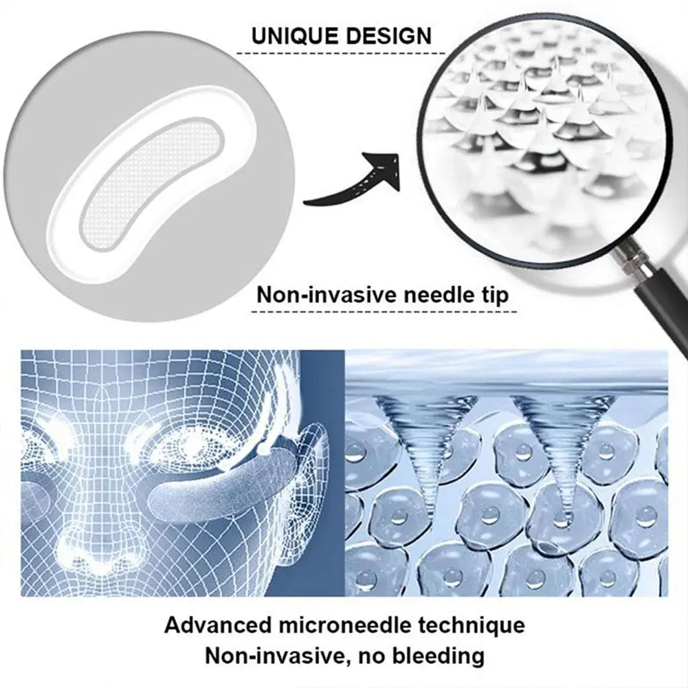 Patchs pour les yeux à l'acide hyaluronique Microneedle, masque pour les yeux, anti-déformable, vieillissement des cernes, hydratant sous les yeux, tampons de gel, offre spéciale, 1 paire