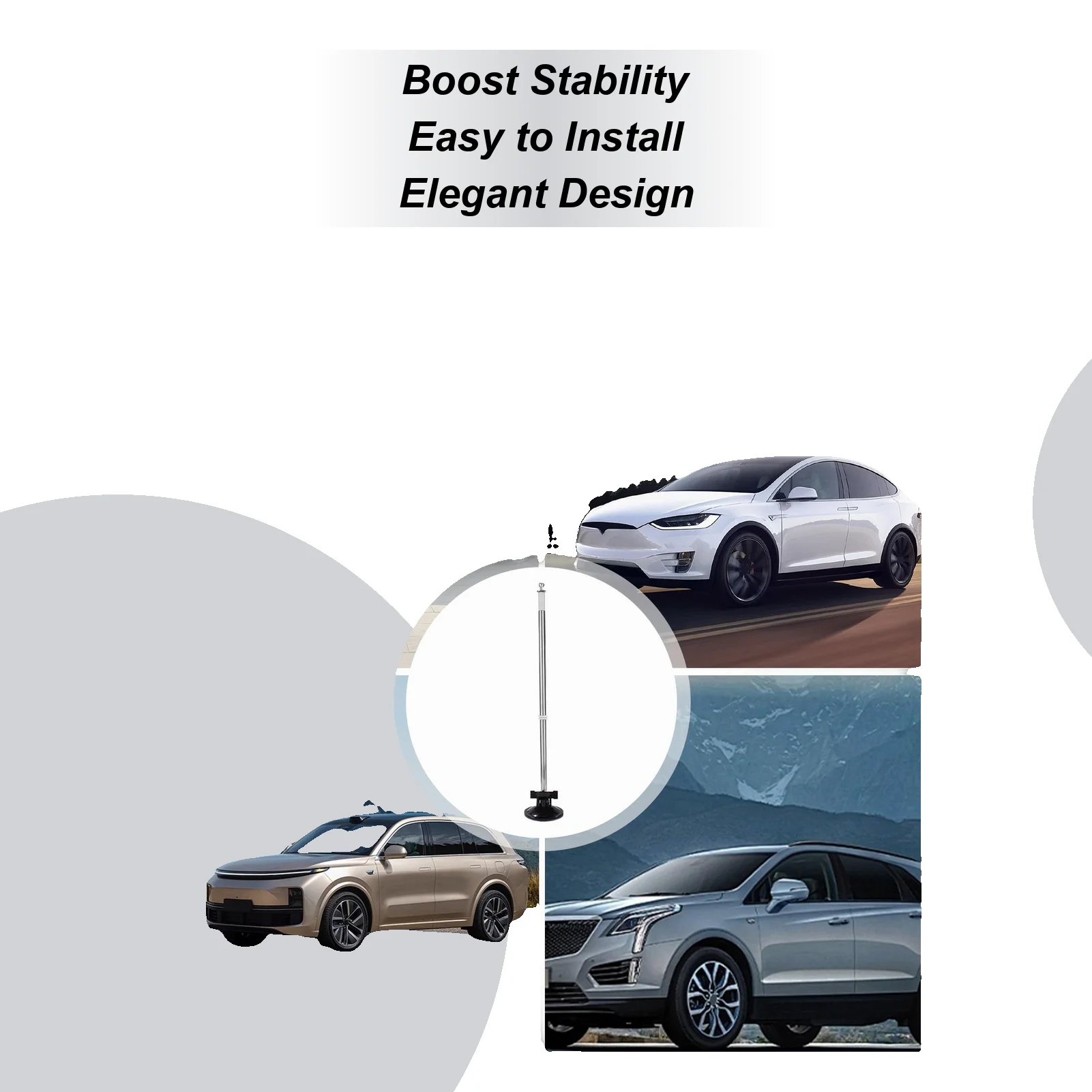 

Suction Cup Flagpole Holder Bracket for Car Universal Sucker Auto The Telescopic Support Decorations Banner Mount Multipurpose