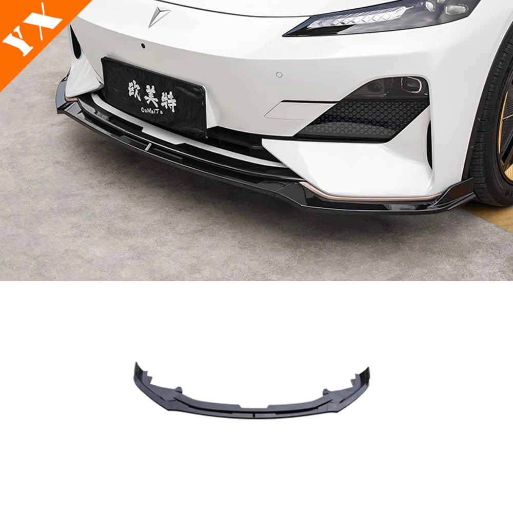 

2024 2025 2026 For changan deepal SL03 accessories Carbon Black Trim Car Front Shovel Front Lip Front Bumper Protector Anti Hit