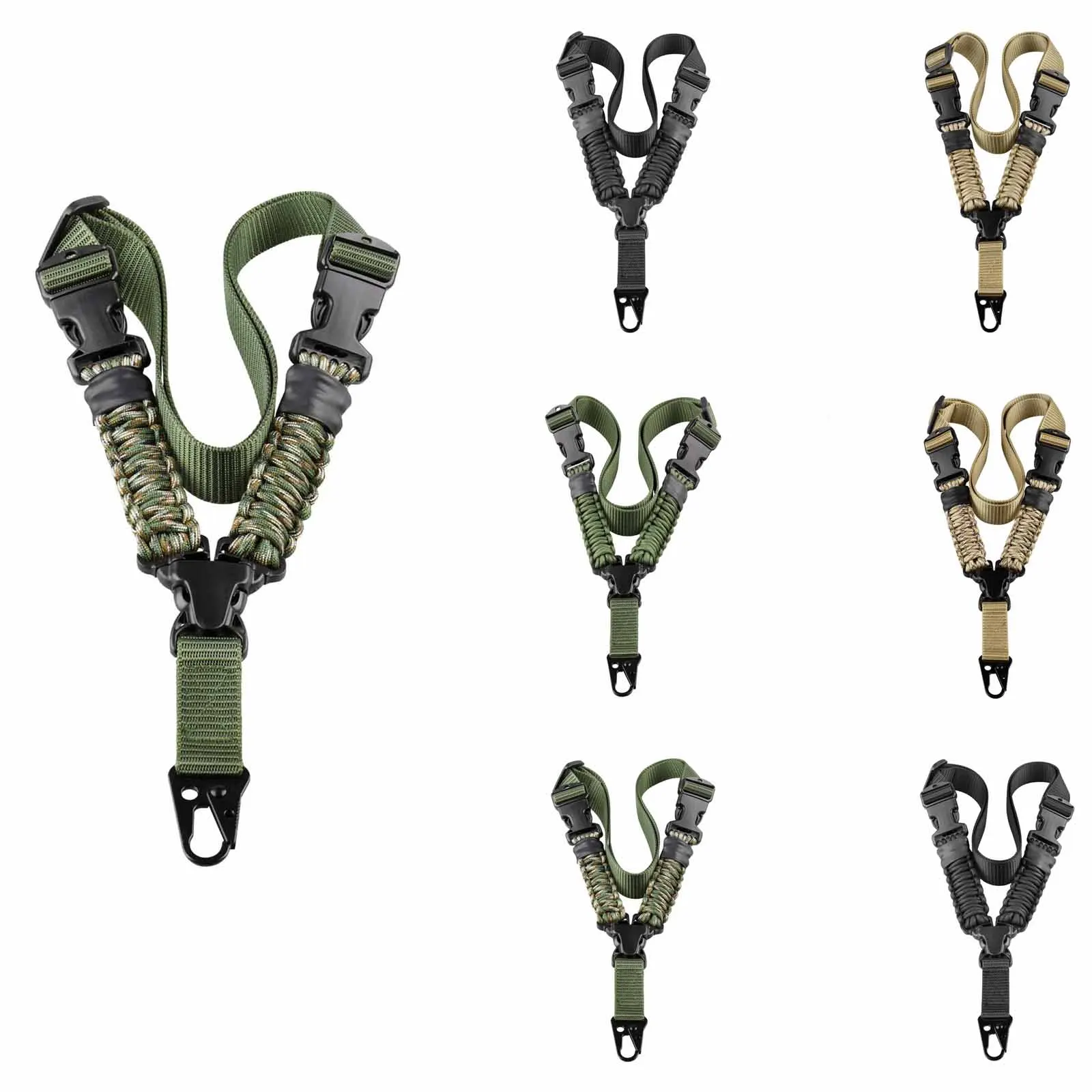 Nylon Rifle Webbed Vertical Single-point Rope Hunting Quick Adjustment Length Paracord Outdoor Multifunctional Tactical Harness
