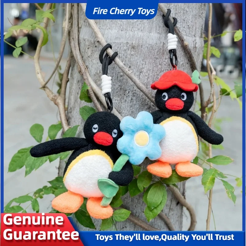 

New Original Pingu Flower Language Series Plush Keychain Kawaii Pinga Penguin Bell Flower Doll Kid Backpack Charm Birthday Gift