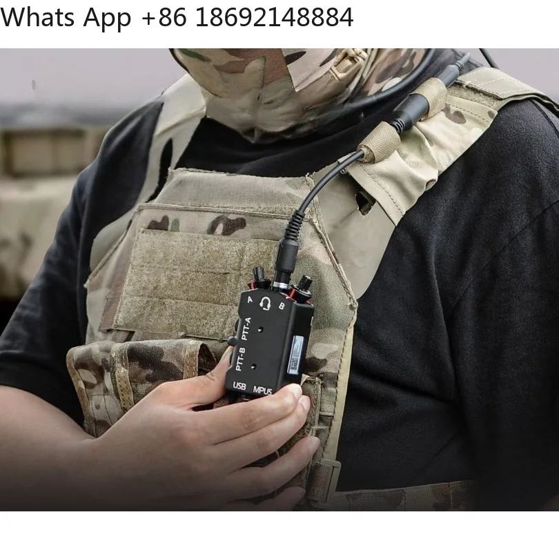 Functional MPU5 All-metal Dual-pass PTT Walkie-talkie Earphones Dual-channel Button Accessories Are in Stock.