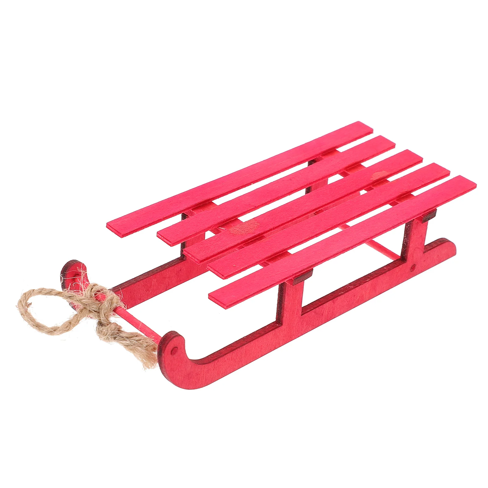 

Sled Christmas Ornament Wooden Sleigh Ornaments Sleighs Red Decoration for Tree Xmas