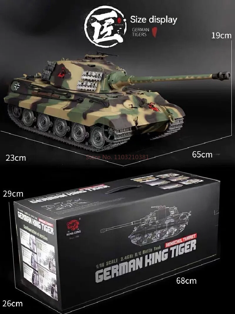 Henglong-tanque de Control remoto pesado, rueda de carretera con orugas de Metal, juguete Rc, 2024, 7,0